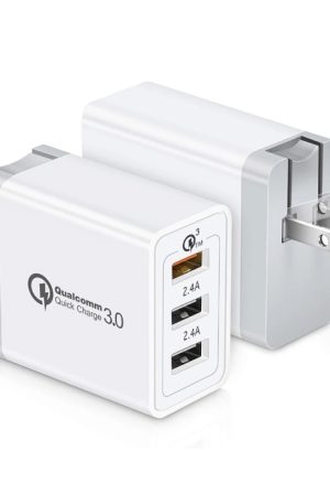 SDC-30W 30W QC 3.0 USB + 2.4A Dual USB 2.0 Ports Mobile Phone Tablet PC Universal Quick Charger Travel Charger, US Plug