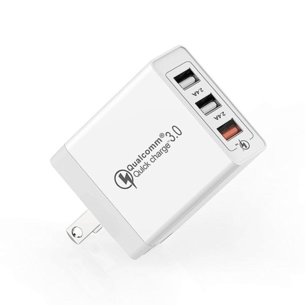 SYA0012993_1.jpg SDC-30W 30W QC 3.0 USB + 2.4A Dual USB 2.0 Ports Mobile Phone Tablet PC Universal Quick Charger Travel Charger, US Plug