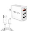 SYA0012998.jpg SDC-30W 2 in 1 USB to Micro USB Data Cable + 30W QC 3.0 USB + 2.4A Dual USB 2.0 Ports Mobile Phone Tablet PC Universal Quick Charger Travel Charger Set, US Plug