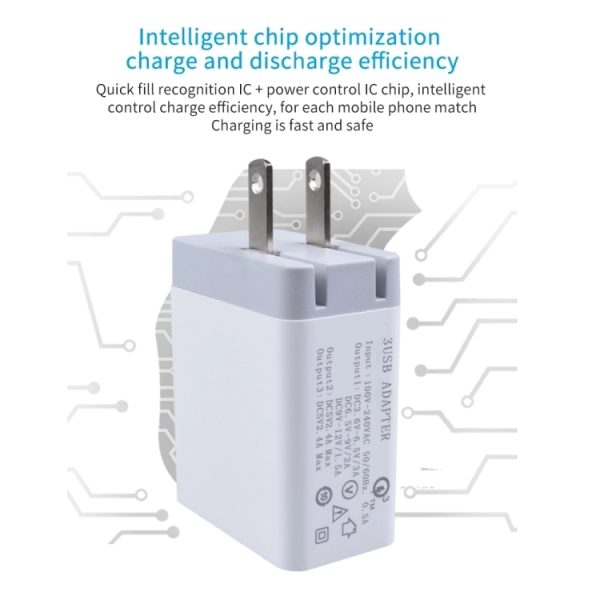 SYA0012998_5.jpg SDC-30W 2 in 1 USB to Micro USB Data Cable + 30W QC 3.0 USB + 2.4A Dual USB 2.0 Ports Mobile Phone Tablet PC Universal Quick Charger Travel Charger Set, US Plug