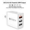 SYA0013032_1.jpg SDC-30W 2 in 1 USB to USB-C / Type-C Data Cable + 30W QC 3.0 USB + 2.4A Dual USB 2.0 Ports Mobile Phone Tablet PC Universal Quick Charger Travel Charger Set, US Plug