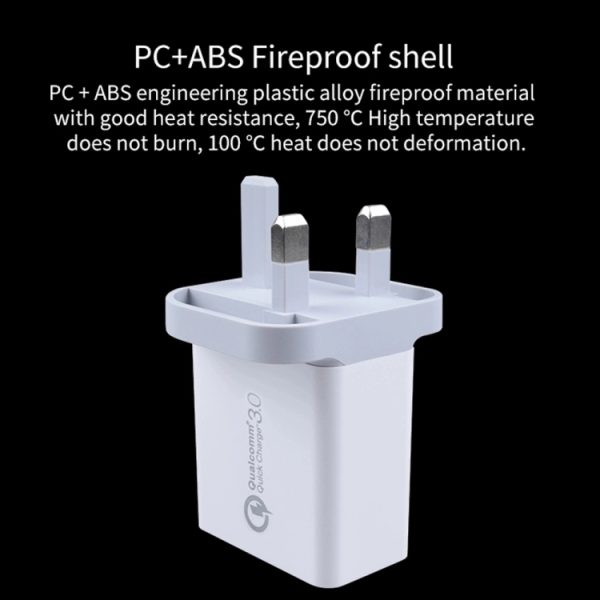 SYA0013034_6.jpg SDC-30W 2 in 1 USB to USB-C / Type-C Data Cable + 30W QC 3.0 USB + 2.4A Dual USB 2.0 Ports Mobile Phone Tablet PC Universal Quick Charger Travel Charger Set, UK Plug