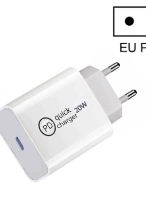 SDC-20W PD 20W Single USB-C / Type-C Interface Travel Charger, EU Plug, US Plug, UK Plug