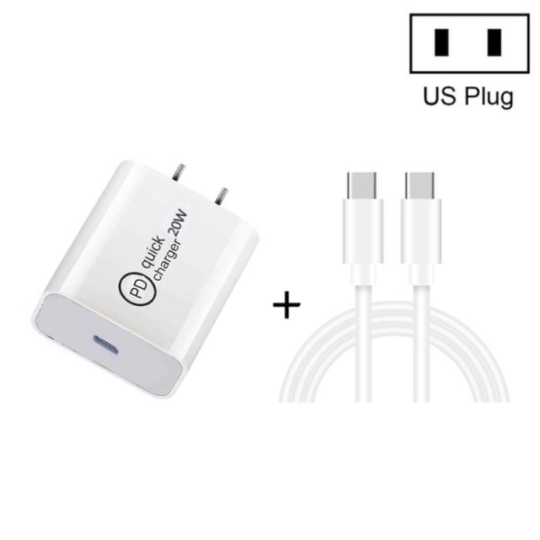 SYA001344201-1.jpg SDC-20W 2 in 1 PD 20W USB-C / Type-C Travel Charger + 3A PD 3.0 USB-C / Type-C to USB-C / Type-C Fast Charge Data Cable Set, Cable Length: 1m,, US Plug, EU Plug, UK Plug