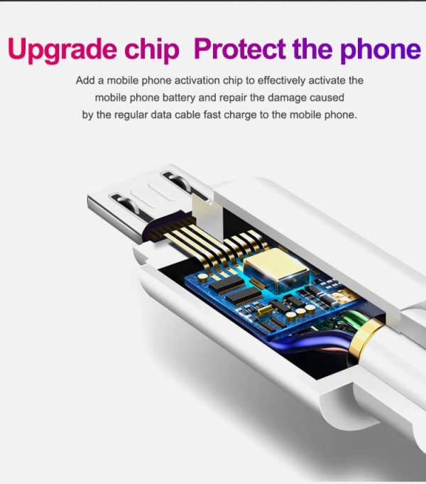 SYA0013505_2.jpg XJ-013 2.4A USB Male to Micro USB Male Interface Fast Charging Data Cable, Length: 3m