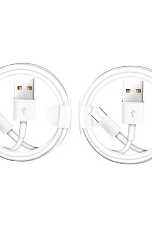 XJ-023 2 PCS USB Male to Micro USB Male Interface Charge Cable, Length: 1m