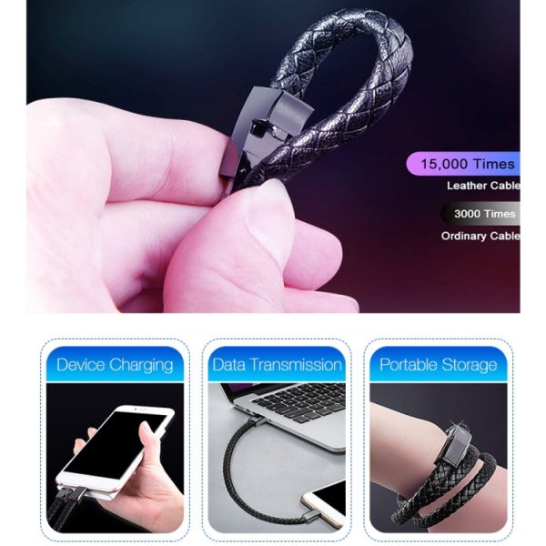 SYA0013651_B2.jpg XJ-26 2.4A USB to Micro USB Creative Bracelet Data Cable, Cable Length: 22.5cm, XJ-26 Micro USB, 22.5cm Micro USB