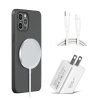 XJ-32 3 in 1 15W Magnetic Suction Wreless Charging + PD 20W USB-C / Type-C Travel Charging + USB-C / Type-C to 8 Pin Fast Charging Cable for iPhone Series, US Plug, EU Plug, UK Plug