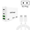 SYA001369801-1.jpg PD100W-A9 PD100W Dual Dort USB-C / Type-C + Dual USB Charger with 5A USB-C / Type-C to USB-C / Type-C Fast Charging Cable for Apple MacBook Series, EU Plug, US Plug, UK Plug