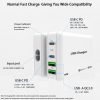 SYA001369801_B3.jpg PD100W-A9 PD100W Dual Dort USB-C / Type-C + Dual USB Charger with 5A USB-C / Type-C to USB-C / Type-C Fast Charging Cable for Apple MacBook Series, EU Plug, US Plug, UK Plug