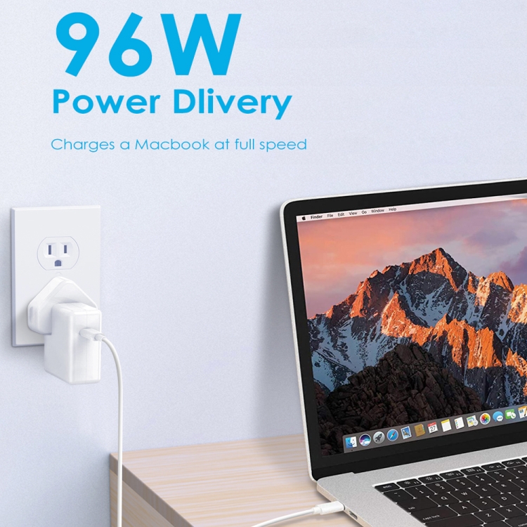 PD-96W 96W PD USB-C / Type-C Laptop Power Adapter for MacBook Pro 16 inch (A2141), EU Plug, US Plug, UK Plug, AU Plug 8 PD-96W 96W PD USB-C / Type-C Laptop Power Adapter for MacBook Pro 16 inch (A2141), EU Plug, US Plug, UK Plug, AU Plug - Image 8
