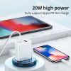 SDC-20WA+C 20W PD 3.0 + QC 3.0 USB Dual Fast Charging Universal Travel Charger with USB to 8 Pin Fast Charging Data Cable, UK Plug