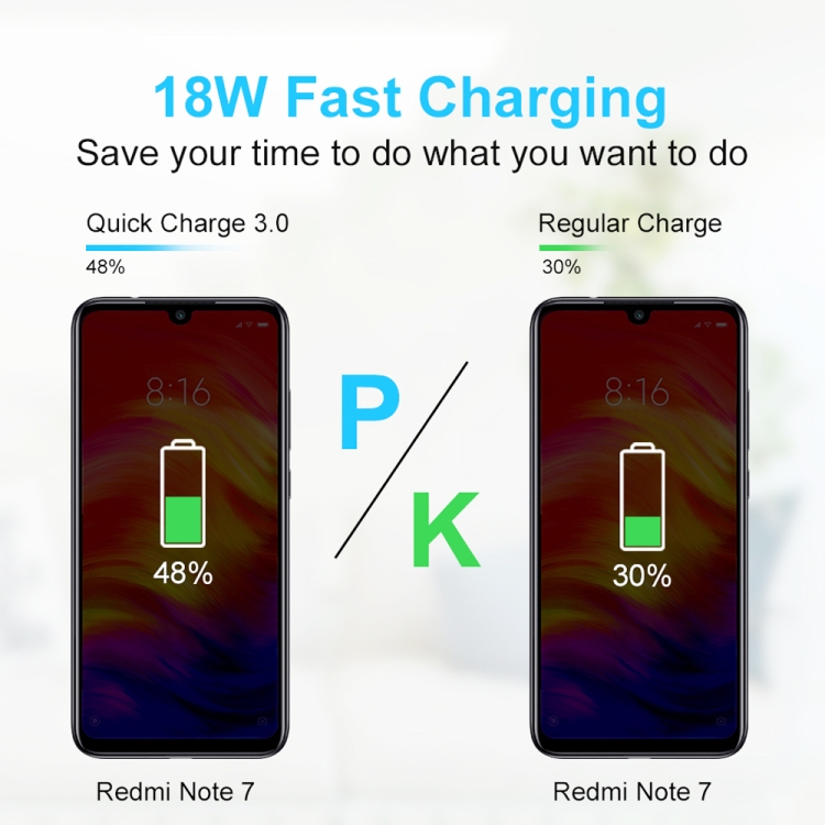 LZ-023 18W QC3.0 USB Portable Travel Charger + 3A USB toType-C Data Cable, US Plug, Type-C Data Cable, US Plug 7 LZ-023 18W QC3.0 USB Portable Travel Charger + 3A USB toType-C Data Cable, US Plug, Type-C Data Cable, US Plug - Image 7