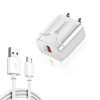 SYA001411701A-1.jpg LZ-023 18W QC 3.0 USB Portable Travel Charger + 3A USB to Micro USB Data Cable, US Plug, Micro USB Data Cable, US Plug