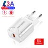 SYA001411801A_1.jpg LZ-023 18W QC 3.0 USB Portable Travel Charger + 3A USB to Micro USB Data Cable, EU Plug, Micro USB Data Cable, EU Plug