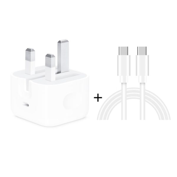 SYA0014299.jpg A2344 20W PD 3.0 Type-C / USB-C Folding Travel Charger + USB-C / Type-C to Type-C Fast Charging Data Cable Set, UK Plug, Length: 2m
