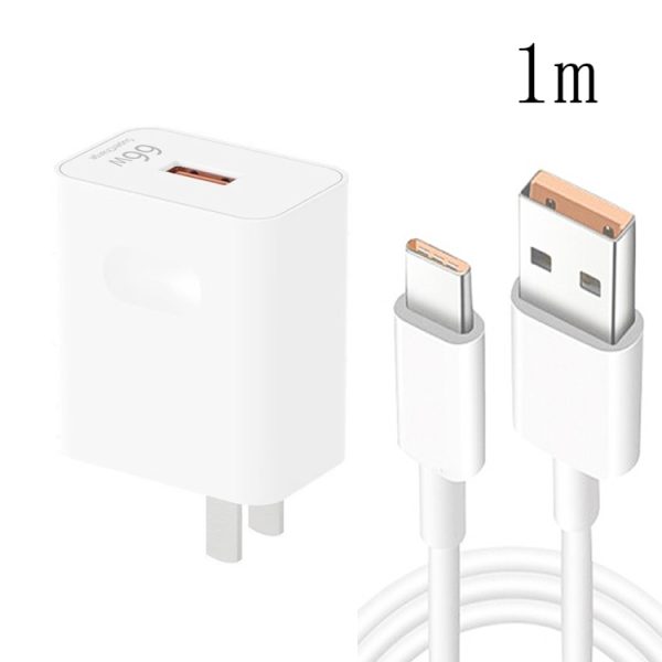 SYA001461101-1.jpg HW-66W 66W USB Fast Charging Travel Charger + USB to Type-C Flash Charging Data Cable, US Plug, US Plug(1m), US Plug(1.5m), US Plug(2m)