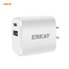 SYA0014652.jpg ENKAY Hat-Prince U090 20W PD + QC 3.0 Portable Dual Ports Fast Charging Travel Charger Power Adapter, US Plug