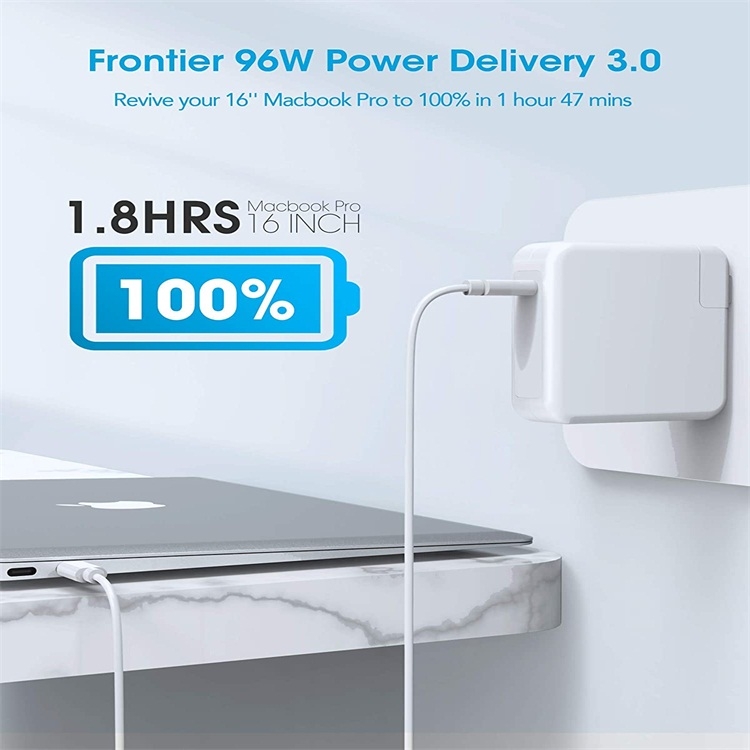 96W USB-C / Type-C Power Adapter Portable Charger with 1.8m USB-C / Type-C to USB-C / Type-C Charging Cable,, 96W UK Plug, 96W AU Plug, 96W US Plug, 96W EU Plug 3 96W USB-C / Type-C Power Adapter Portable Charger with 1.8m USB-C / Type-C to USB-C / Type-C Charging Cable,, 96W UK Plug, 96W AU Plug, 96W US Plug, 96W EU Plug - Image 3