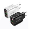 SYA001539301_B1.jpg F002C QC3.0 USB + USB 2.0 Fast Charger with LED Digital Display for Mobile Phones and Tablets, EU Plug, EU Plug