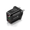 SYA001539501A-1.jpg F002C QC3.0 USB + USB 2.0 Fast Charger with LED Digital Display for Mobile Phones and Tablets, UK Plug, UK Plug