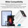 F002C QC3.0 USB + USB 2.0 LED Digital Display Fast Charger with USB to Type-C Data Cable, EU Plug, EU Plug +  Type-C Cable
