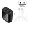 SYA001609401_B1.jpg 40W Dual Port PD / Type-C Fast Charger with Type-C to Type-C Data Cable, US Plug, US Plug + Type-C to Type-C Cable