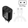SYA001609601_B1.jpg 40W Dual Port PD / Type-C Fast Charger with Type-C to Type-C Data Cable, EU Plug, EU Plug + Type-C to Type-C Cable