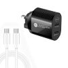 SYA001609701A-1.jpg 40W Dual Port PD / Type-C Fast Charger with Type-C to Type-C Data Cable, UK Plug, UK Plug + Type-C to Type-C Cable
