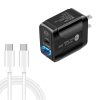 SYA001685701B-1.jpg PD25W USB-C / Type-C + QC3.0 USB Dual Ports Fast Charger with USB-C to USB-C Data Cable, US Plug, US Plug + USB-C to USB-C Cable
