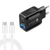 SYA001685801B-1.jpg PD25W USB-C / Type-C + QC3.0 USB Dual Ports Fast Charger with USB-C to USB-C Data Cable, EU Plug, EU Plug + USB-C to USB-C Cable