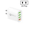 SYA001689501A-1.jpg QC-04 QC3.0 + 3 x USB 2.0 Multi-ports Charger for Mobile Phone Tablet, US Plug, US Plug