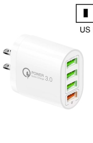 QC-04 QC3.0 + 3 x USB 2.0 Multi-ports Charger for Mobile Phone Tablet, US Plug, US Plug