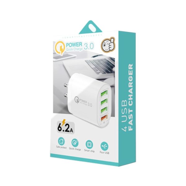 SYA001689501_B4.jpg QC-04 QC3.0 + 3 x USB 2.0 Multi-ports Charger for Mobile Phone Tablet, US Plug, US Plug