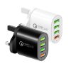 SYA001689801_B1.jpg QC-04 QC3.0 + 3 x USB 2.0 Multi-ports Charger for Mobile Phone Tablet, UK Plug, UK Plug