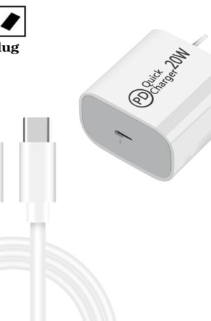 AU-20W PD USB-C / Type-C Travel Charger with Type-C to Type-C Data Cable, AU Plug, AU Plug + 1m PD Cable, AU Plug + 2m PD Cable