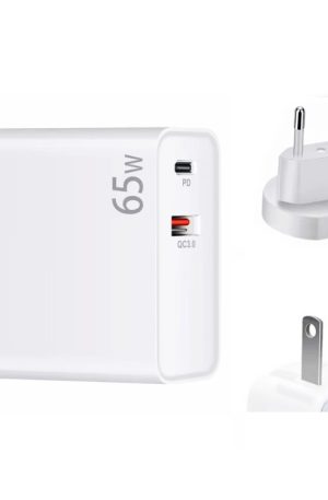 PD-65W USB-C / Type-C + QC3. 0 USB Laptop Charging Adapter, EU Plug / US Plug, EU Plug / US Plug