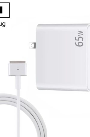 PD-65W USB-C / Type-C + QC3. 0 USB Laptop Charging Adapter + 1.8m USB-C / Type-C to MagSafe 2 / T Head Data Cable, US Plug, MagSafe 2 / T Cable, US Plug