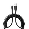 SYA001846401-1.jpg 1.5m Spring Telescopic Mobile Phone Fast Charging Data Cable, USB to 8 Pin, USB to Type-C, USB to Micro USB