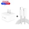 SYA001874201_B1.jpg PD 35W Dual USB-C / Type-C Ports Charger with Type-C to Type-C Data Cable, US Plug, US Plug + 1m Dua