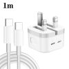 SYA001874401-1.jpg PD 35W Dual USB-C / Type-C Ports Charger with Type-C to Type-C Data Cable, UK Plug, UK Plug + 1m Dual Type-C Cable, UK Plug + 2m Dual Type-C Cable