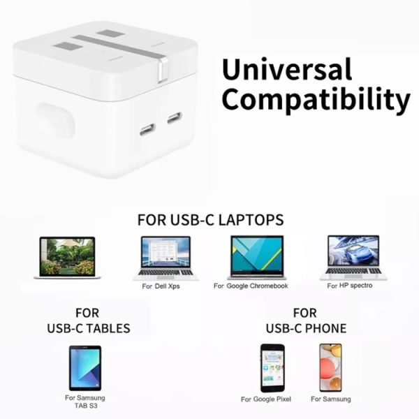 SYA001874401_B4.jpg PD 35W Dual USB-C / Type-C Ports Charger with Type-C to Type-C Data Cable, UK Plug, UK Plug + 1m Dual Type-C Cable, UK Plug + 2m Dual Type-C Cable