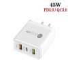 SYA001933501A_1.jpg 45W PD25W + 2 x QC3.0 USB Multi Port Charger with USB to Type-C Cable, US Plug, US Plug + USB to Type-C Cable