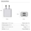 Mini Dual Port USB Charger with USB to Micro USB Data Cable, AU Plug