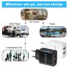 36W Dual Port QC3.0 USB Charger with 3A USB to Type-C Data Cable , EU Plug, EU Plug + USB to Type-C Cable
