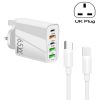 SYA001975101A-1.jpg 65W Dual PD Type-C + 3 x USB Multi Port Charger with 3A Type-C to Type-C Data Cable, UK Plug, UK Plug + Type-C to Type-C Cable