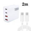 SYA001998301-1.jpg GaN 100W Dual USB + Dual USB-C/Type-C Multi Port Charger with 2m Type-C to Type-C Data Cable Set, US Plug, US / EU Plug, US / UK Plug, US / AU Plug, US / EU / UK Plug, US / EU / UK / AU Plug