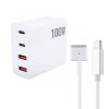 SYA002001801-1.jpg GaN 100W Dual USB-C/Type-C + Dual USB Multi Port Charger with 1.8m Type-C to MagSafe 2 / T Header Data Cable, US Plug, US / EU Plug, US / UK Plug, US / AU Plug, US / EU / UK Plug, US / EU / UK / AU Plug