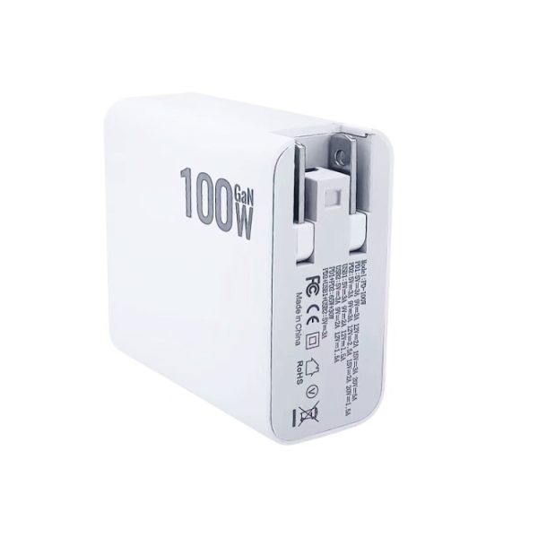 SYA002001801_B4.jpg GaN 100W Dual USB-C/Type-C + Dual USB Multi Port Charger with 1.8m Type-C to MagSafe 2 / T Header Data Cable, US Plug, US / EU Plug, US / UK Plug, US / AU Plug, US / EU / UK Plug, US / EU / UK / AU Plug