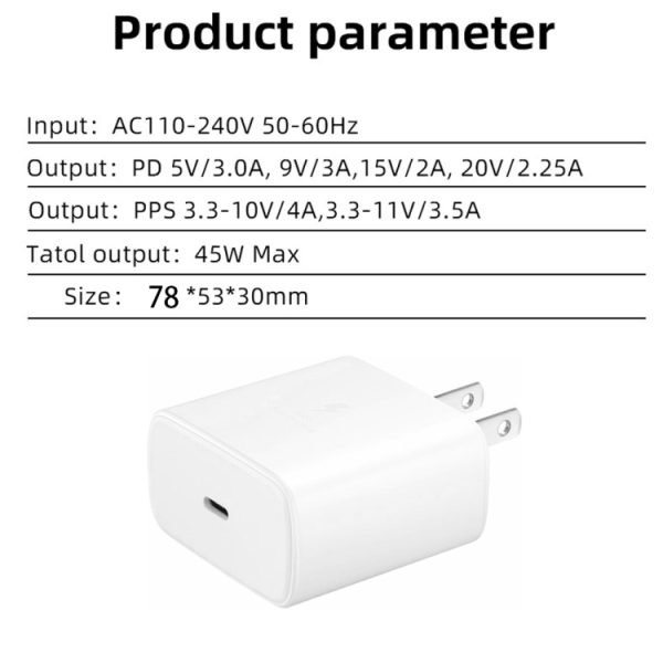 SYA002114901_B6.jpg M135 45W USB-C / Type-C Port Fast Charger with 5A Type-C to Type-C Cable, US Plug, US Plug + Type-C Cable